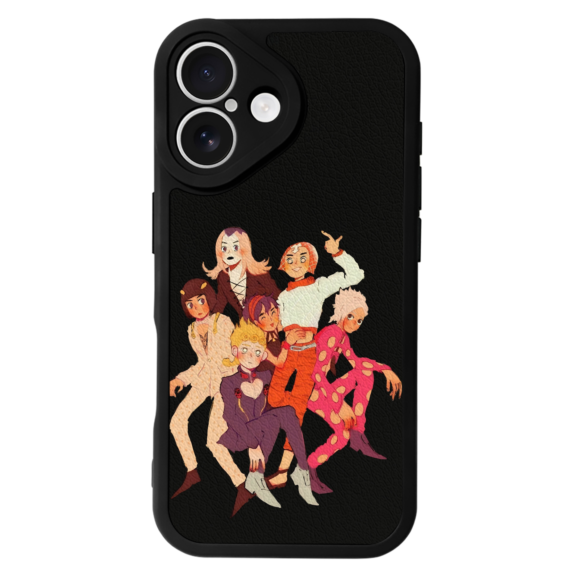 （画像用） ジョジョの奇妙な冒険 JoJo's Bizarre Adventure 【iPhone 16シリーズ対応】シリコンスマホケース（レザー調） 材質：シリコン